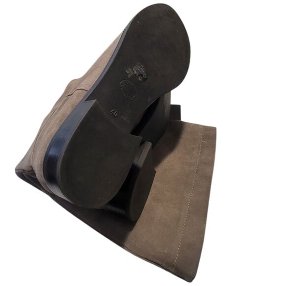 Marina Rinaldi Women's Gray Leather Wide Calf Knee Boots Size EU 40 / US 10 - Picture 8 of 9